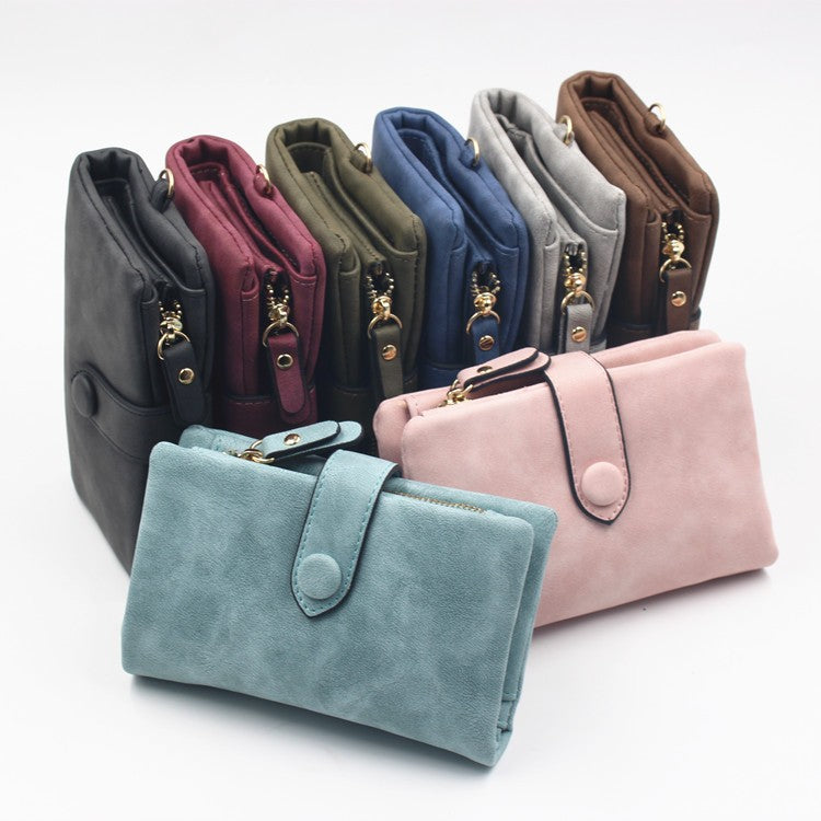 Wholesale PU Short Multi Card Ladies Wallet